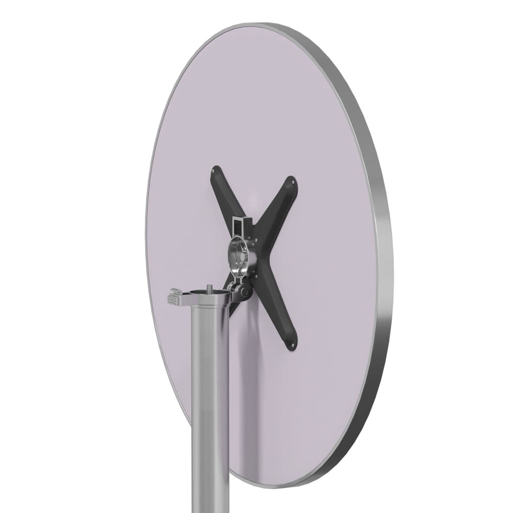 vidaXL Outdoor Bar Table Height Adjustable Ø59.5x70/114.5 cm Aluminium