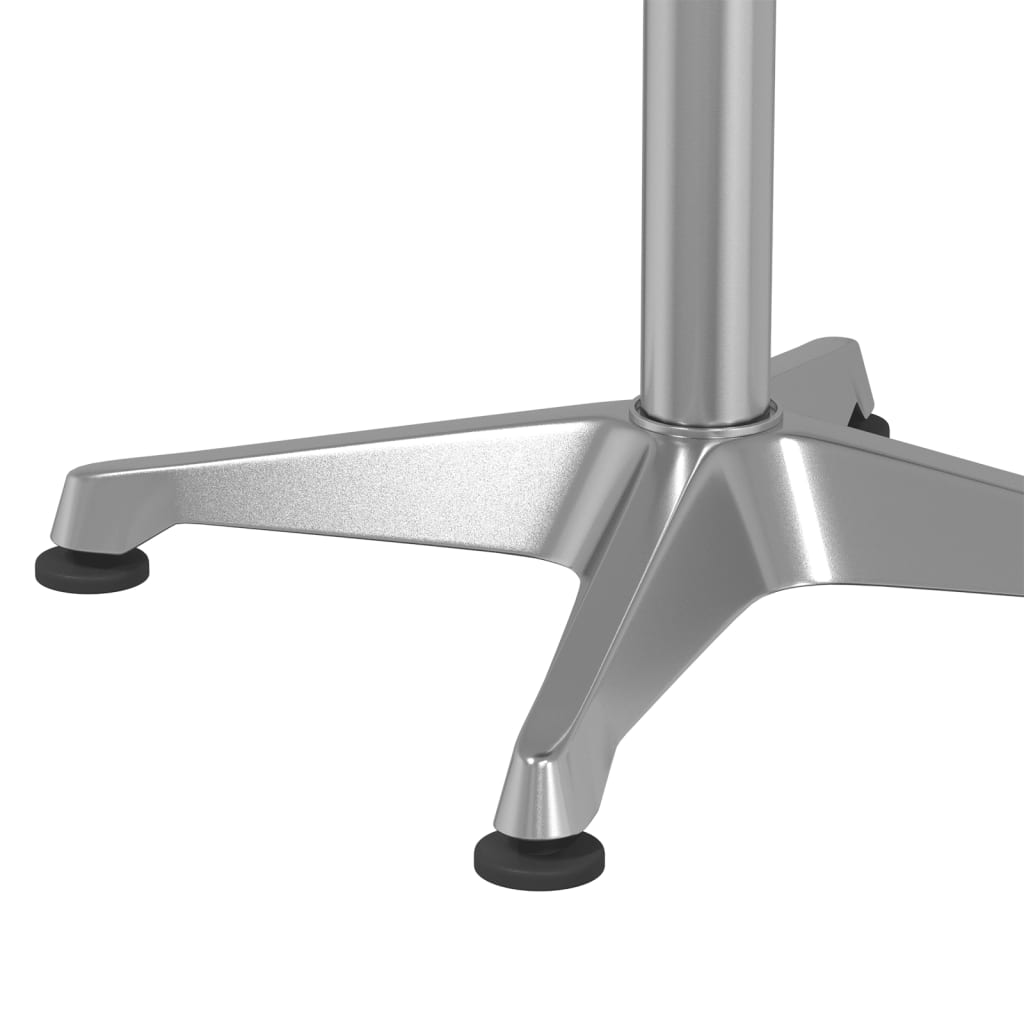 vidaXL Outdoor Bar Table Height Adjustable Ø59.5x70/114.5 cm Aluminium