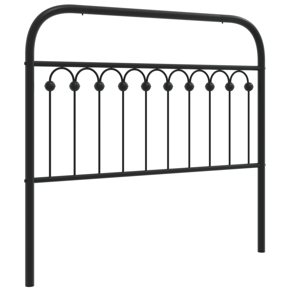 vidaXL Metal Headboard Black 107 cm