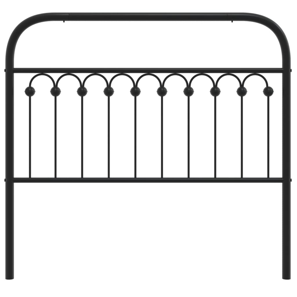vidaXL Metal Headboard Black 107 cm