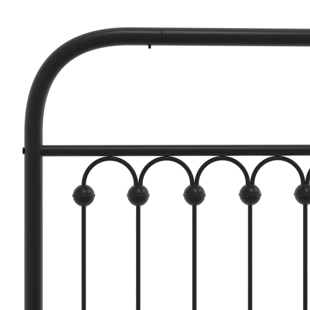 vidaXL Metal Headboard Black 107 cm
