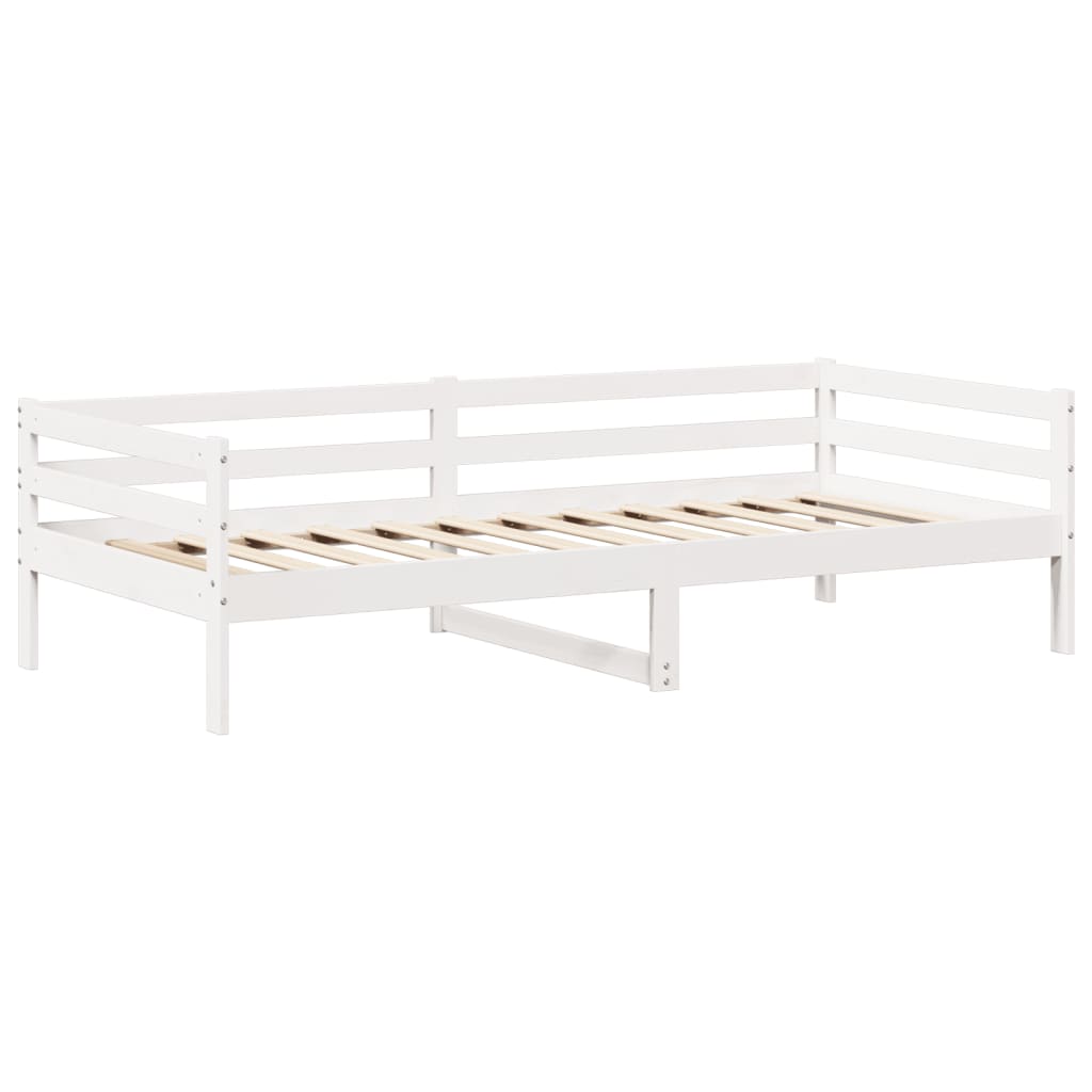 vidaXL Day Bed and Bench Set with Roof without Mattress White 90x200 cm