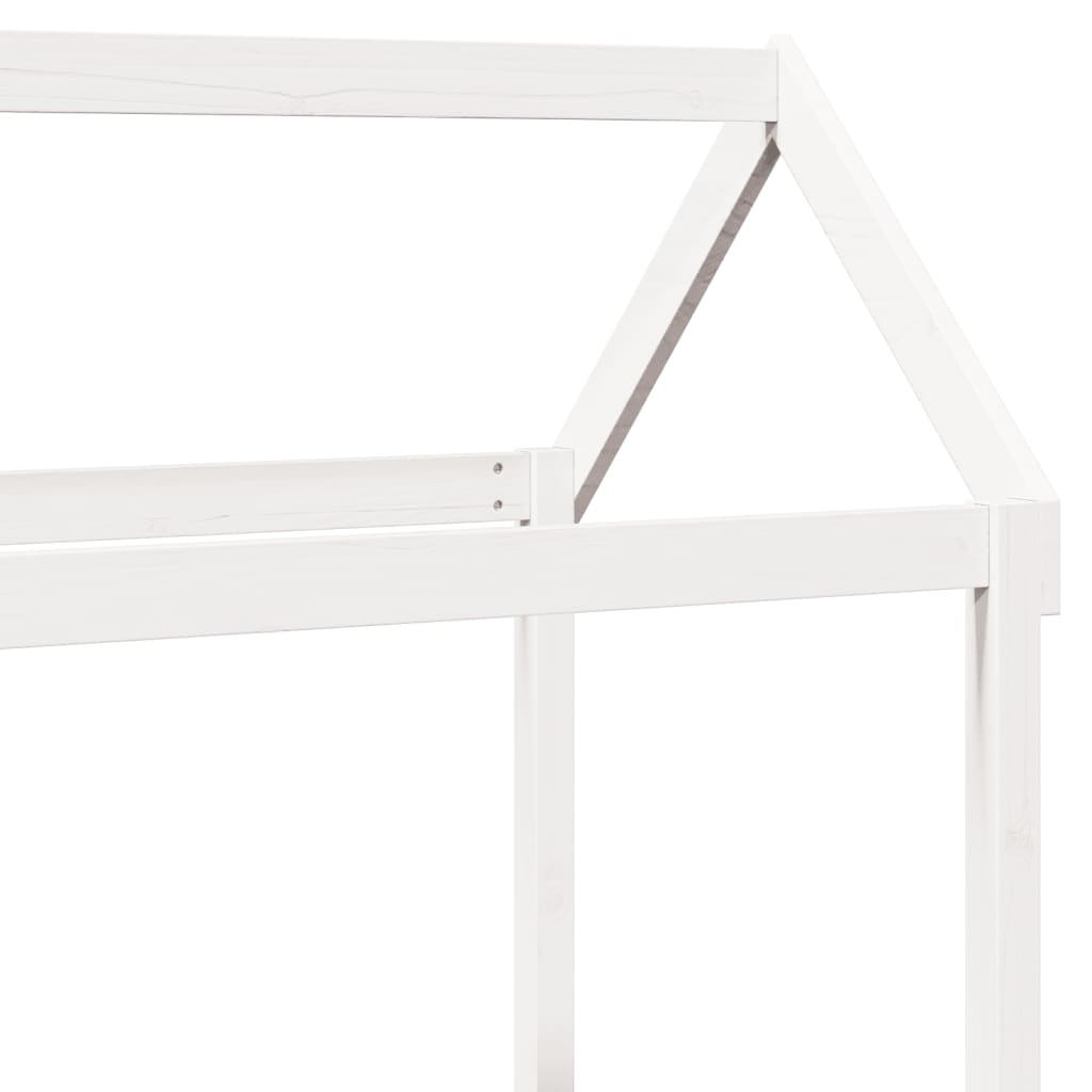 vidaXL Day Bed and Bench Set with Roof without Mattress White 90x190 cm Single