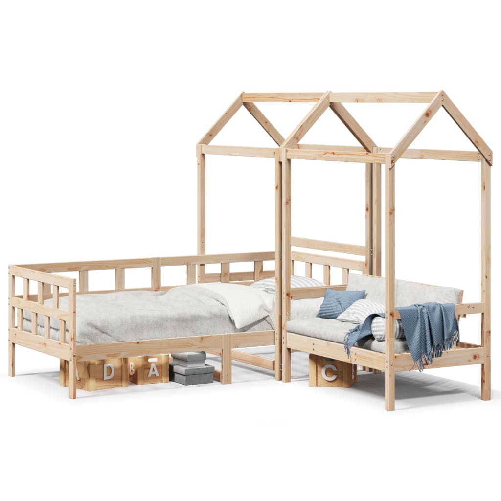 vidaXL Day Bed Set with Roof without Mattress 80x200 cm