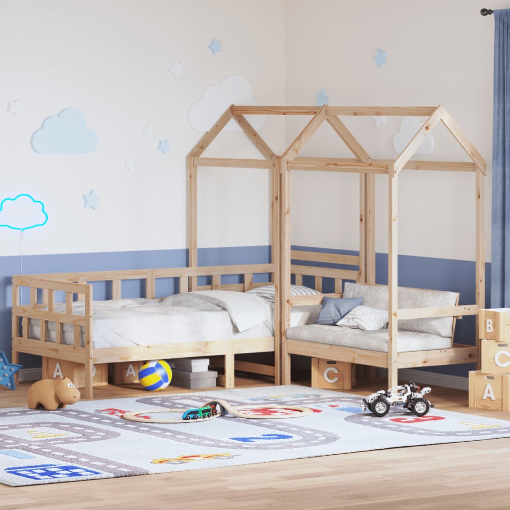 vidaXL Day Bed Set with Roof without Mattress 80x200 cm