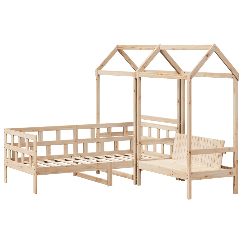vidaXL Day Bed Set with Roof without Mattress 90x190 cm Single
