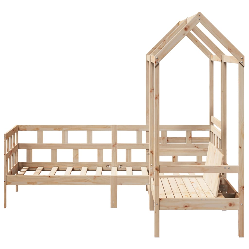 vidaXL Day Bed Set with Roof without Mattress 90x190 cm Single