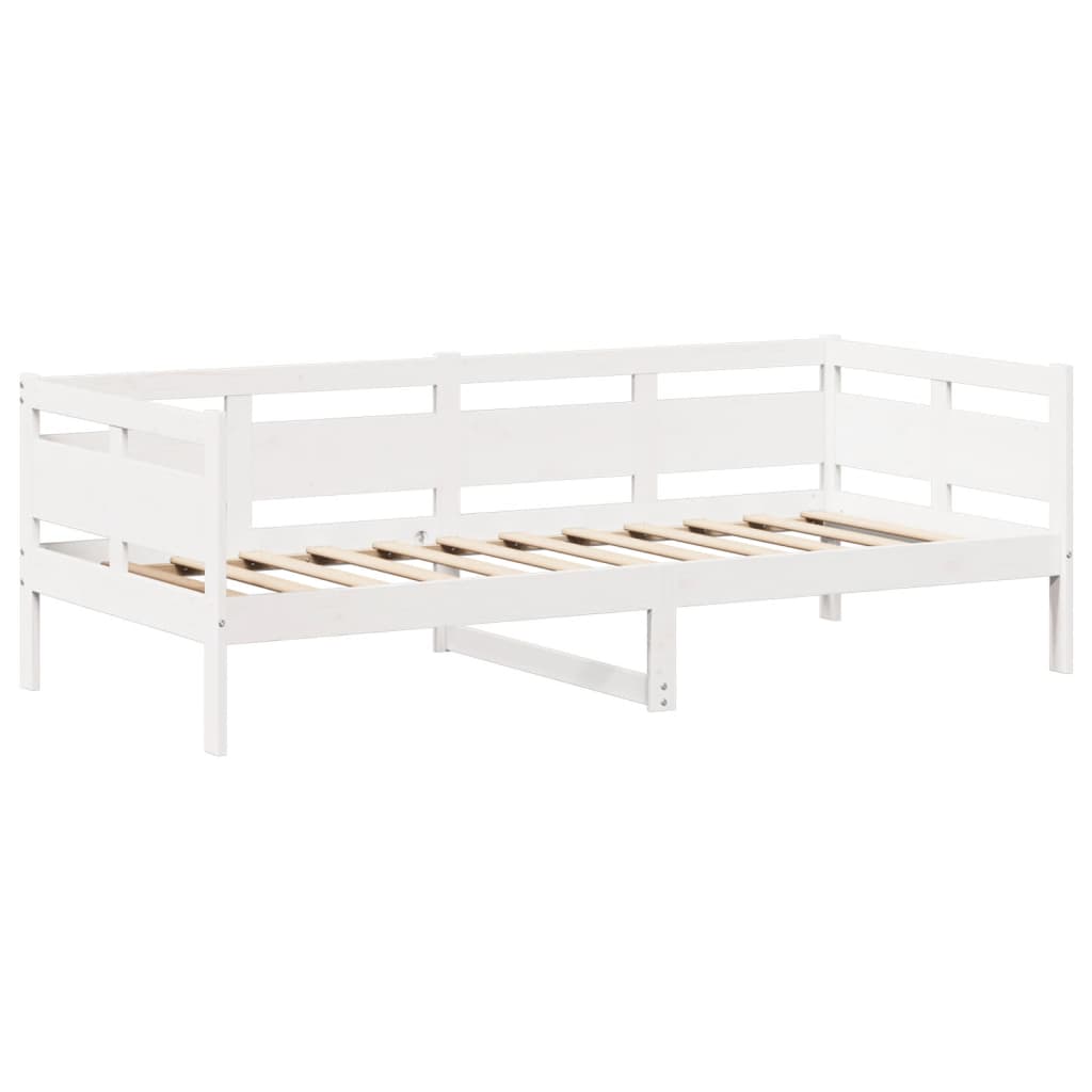 vidaXL Day Bed and Bench Set with Roof without Mattress White 90x200 cm