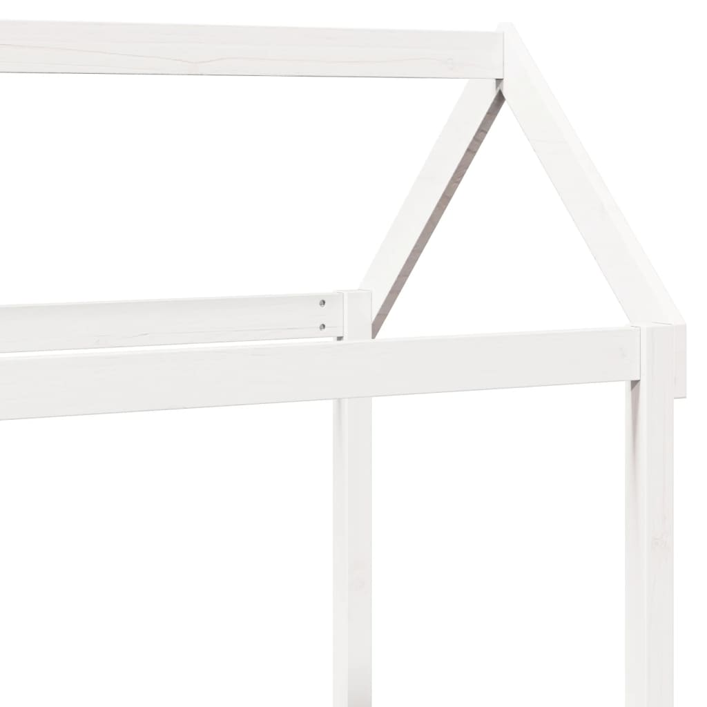 vidaXL Day Bed and Bench Set with Roof without Mattress White 90x200 cm