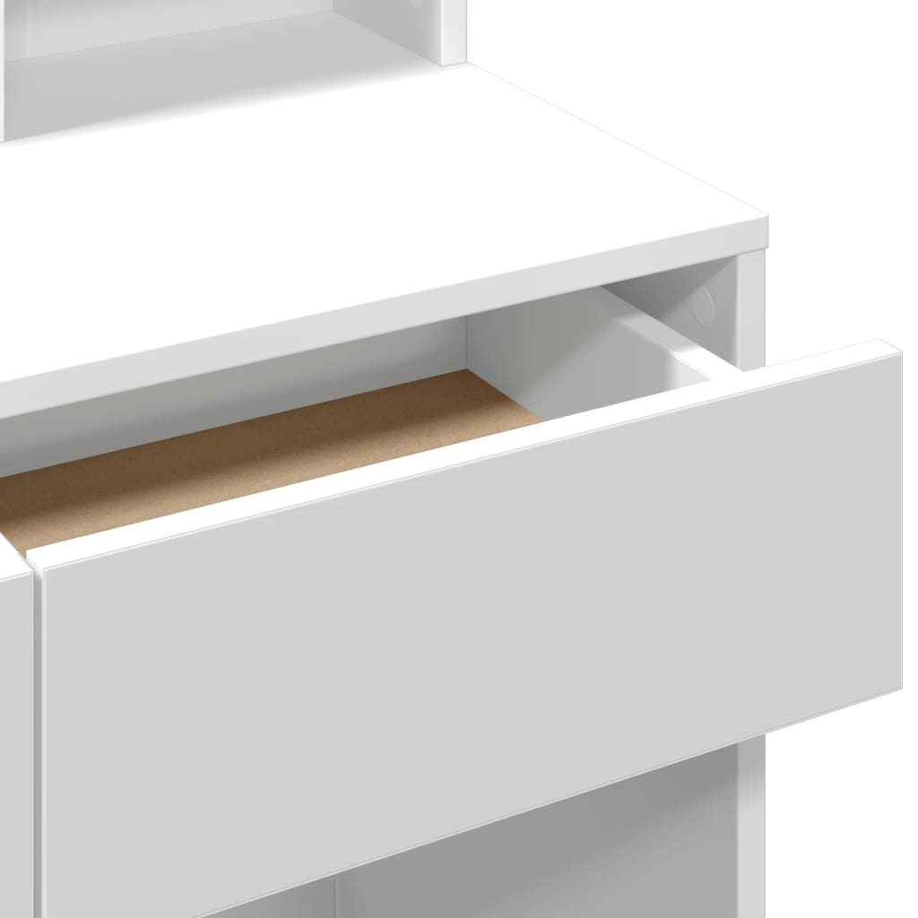 vidaXL Dressing Table with Mirror White 80x41x144.5 cm