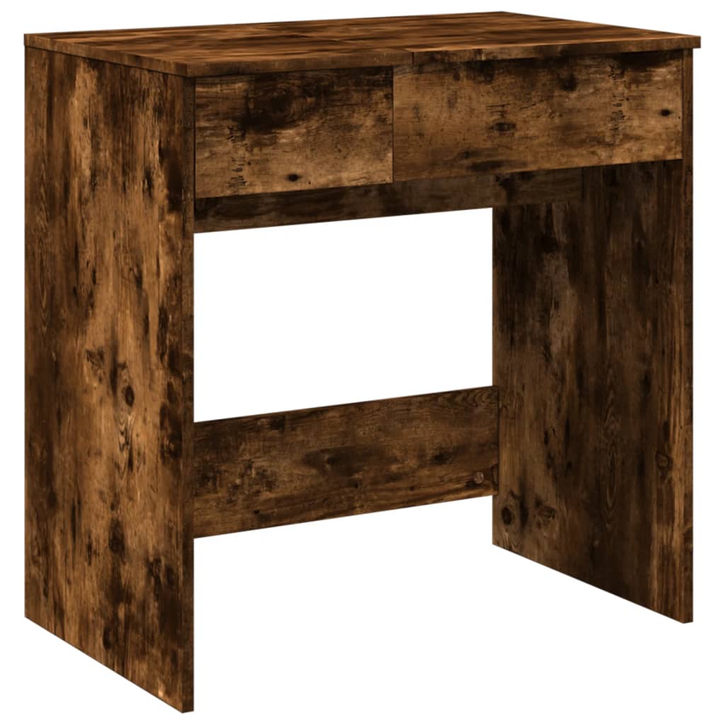 vidaXL Dressing Table with Mirror Smoked Oak 73x46.5x120 cm