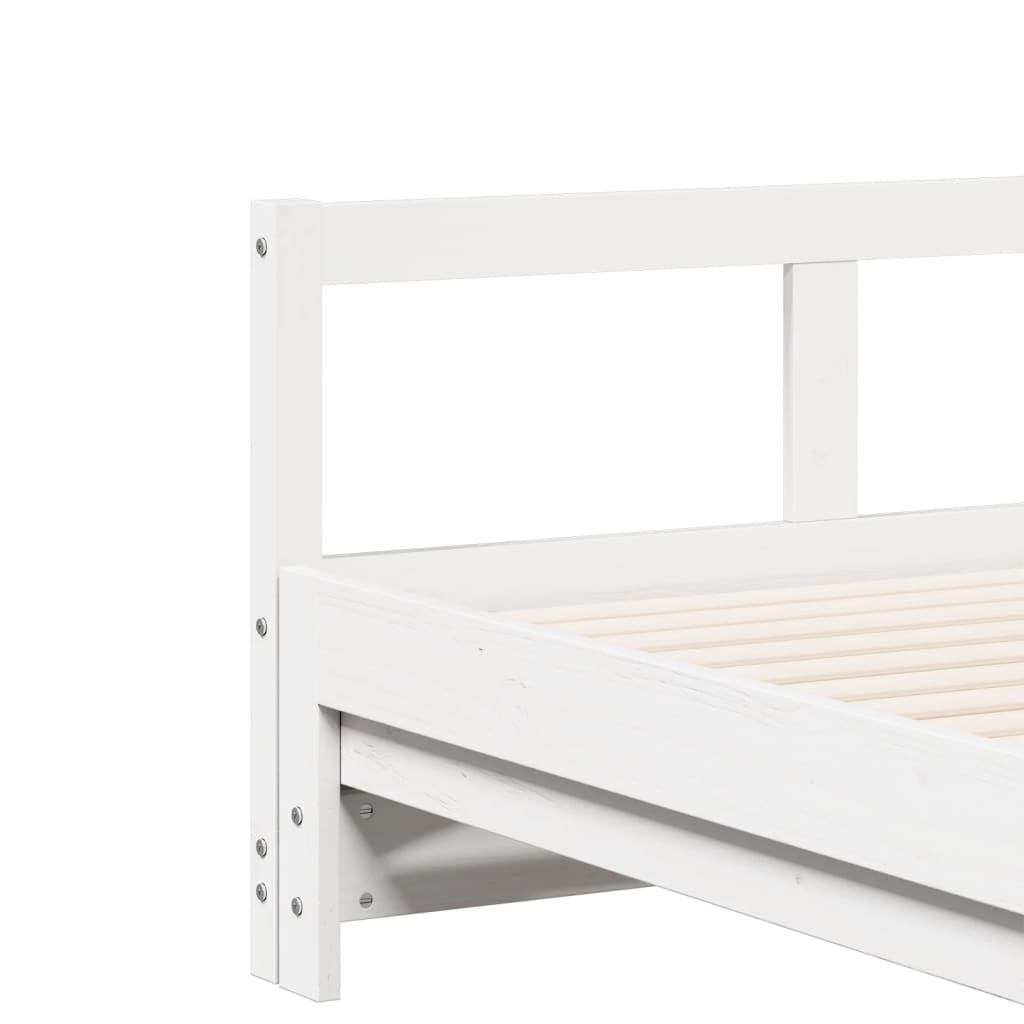 vidaXL Daybed without Mattress White 90x200 cm Solid Wood Pine