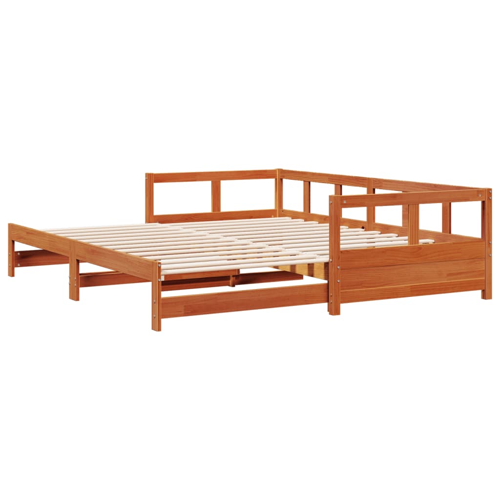 vidaXL Daybed without Mattress Wax Brown 90x200 cm Solid Wood Pine