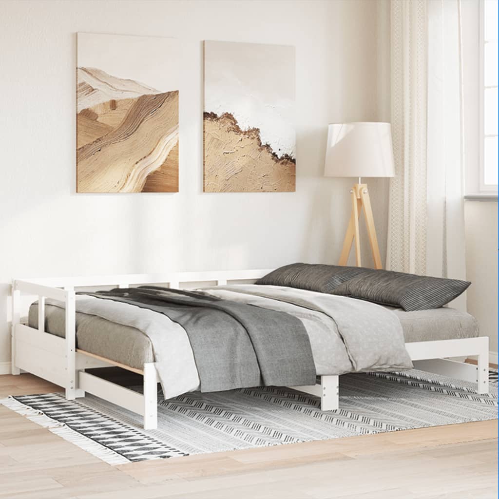 vidaXL Daybed without Mattress White 90x190 cm Solid Wood Pine