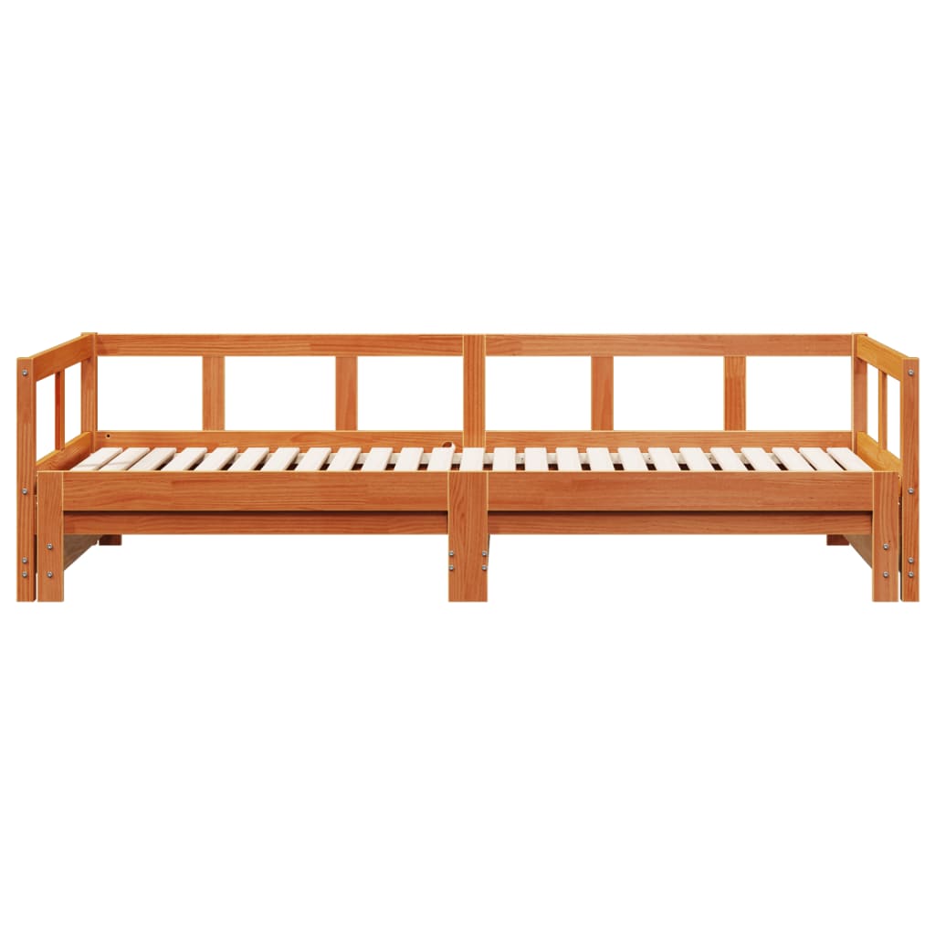 vidaXL Daybed without Mattress Wax Brown 90x190 cm Solid Wood Pine