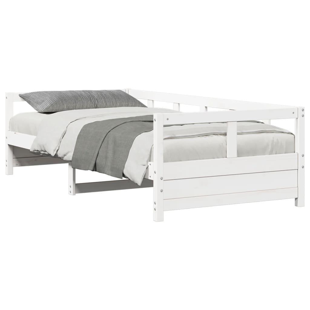 vidaXL Daybed without Mattress White 90x200 cm Solid Wood Pine