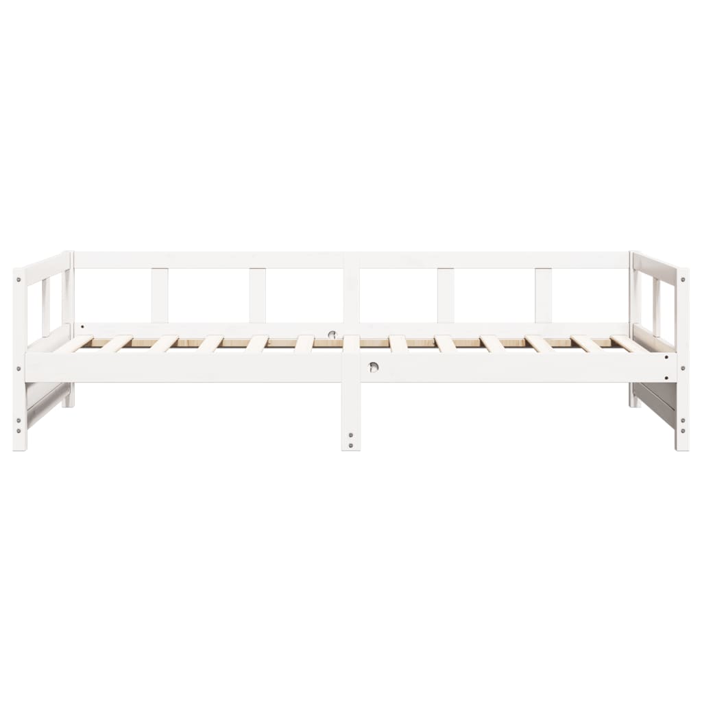 vidaXL Daybed without Mattress White 90x200 cm Solid Wood Pine