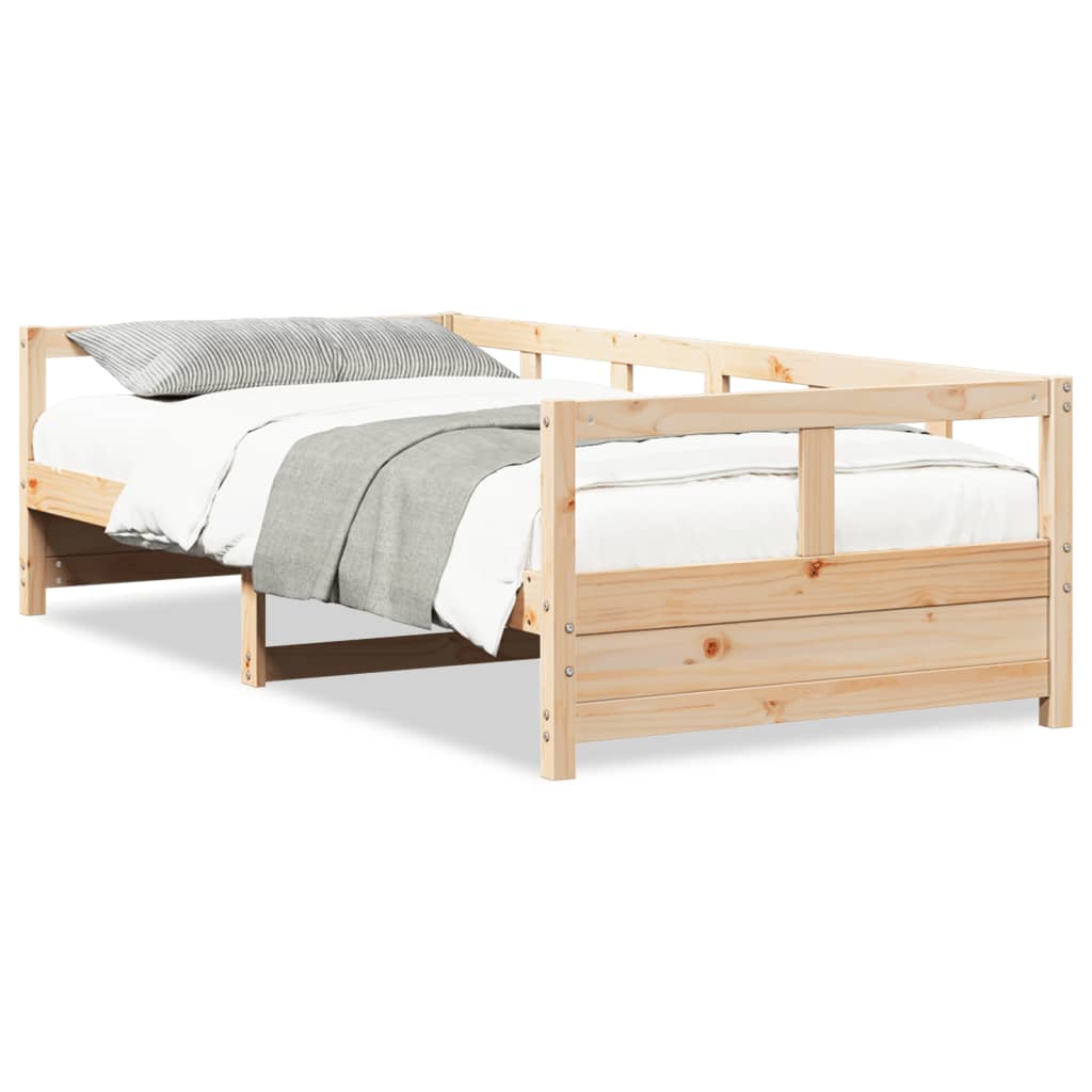 vidaXL Daybed without Mattress Natural 90x190 cm Single Solid Wood Pine