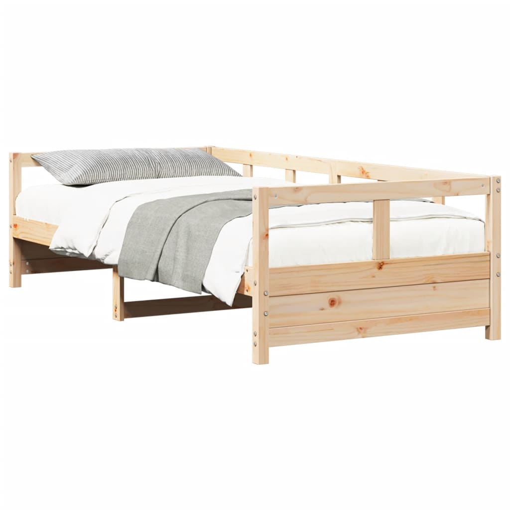 vidaXL Daybed without Mattress Natural 90x190 cm Single Solid Wood Pine