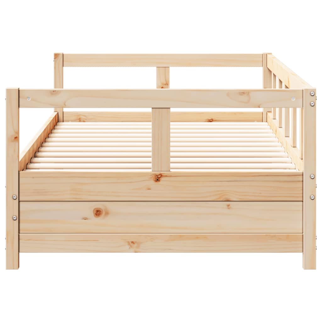 vidaXL Daybed without Mattress Natural 90x190 cm Single Solid Wood Pine