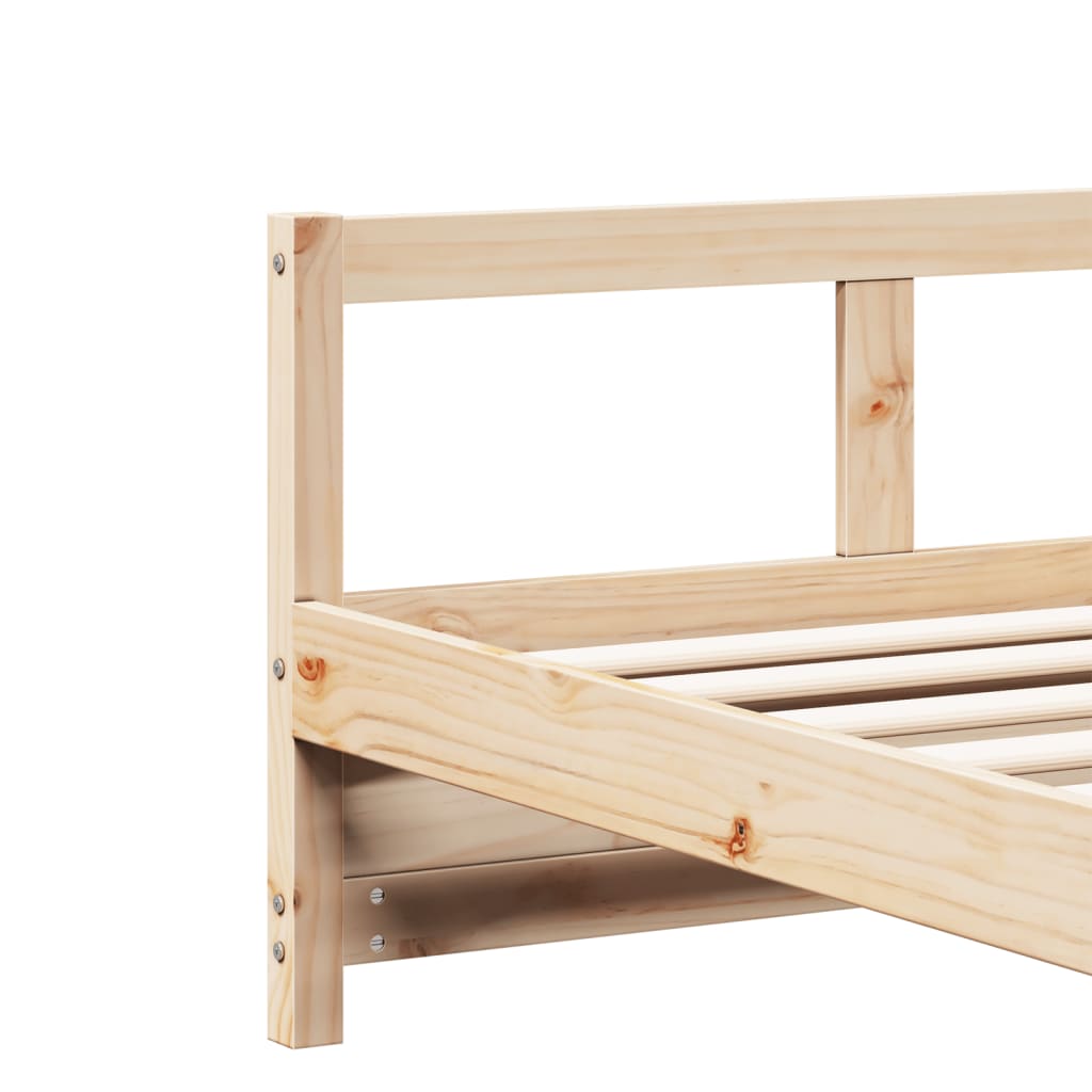 vidaXL Daybed without Mattress Natural 90x190 cm Single Solid Wood Pine