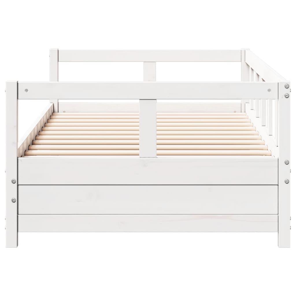 vidaXL Daybed without Mattress White 90x190 cm Single Solid Wood Pine