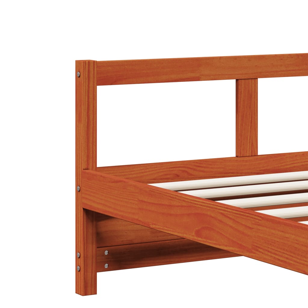 vidaXL Daybed without Mattress Wax Brown 90x190 cm Single Solid Wood Pine