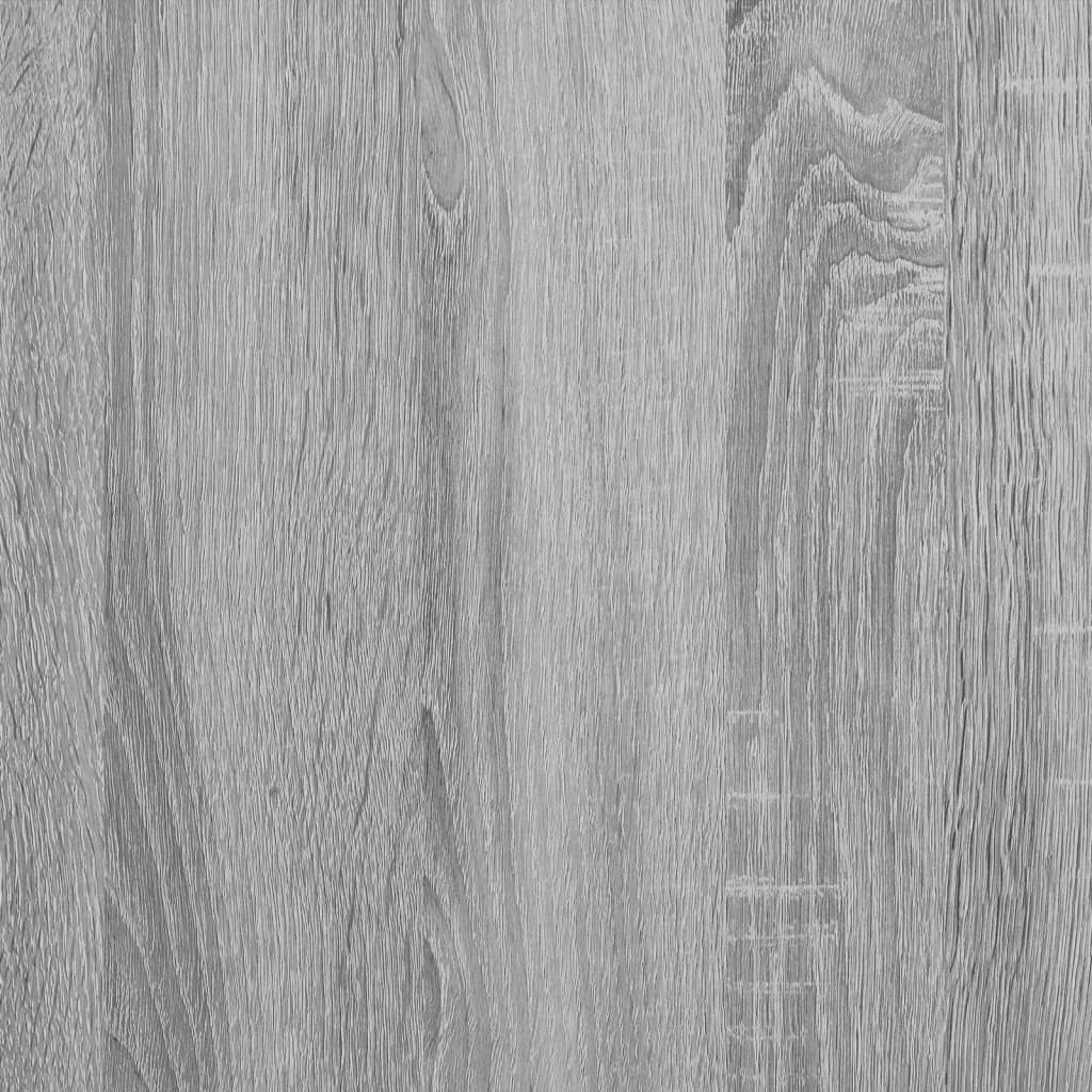 vidaXL Narrow Bathroom Cabinet with Wheels Grey Sonoma Engineered Wood