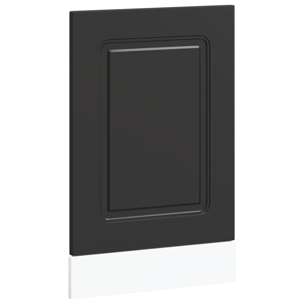 vidaXL Dishwasher Panel Kalmar Black 45x1.5x67 cm Engineered Wood