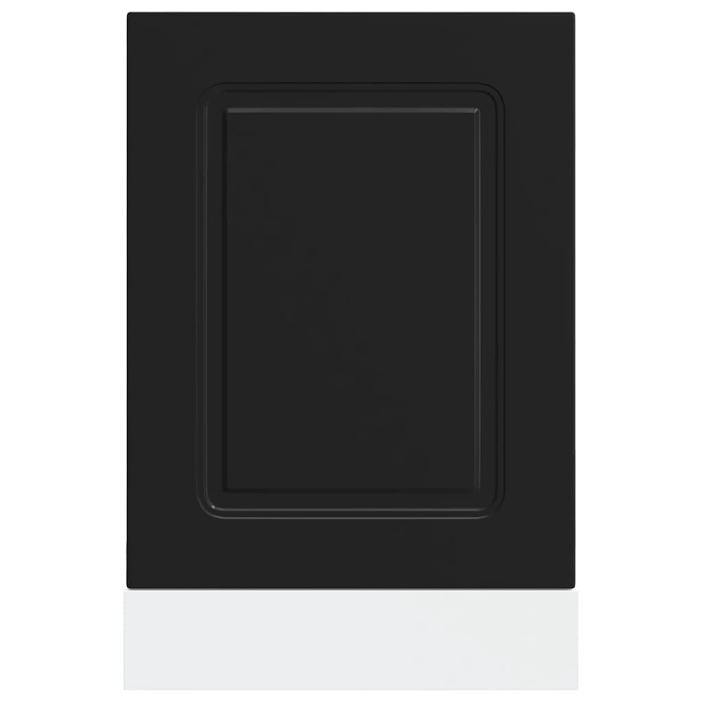 vidaXL Dishwasher Panel Kalmar Black 45x1.5x67 cm Engineered Wood