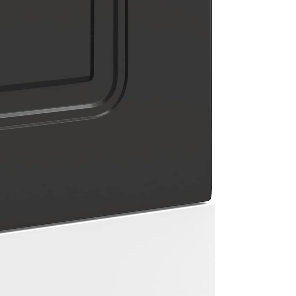 vidaXL Dishwasher Panel Kalmar Black 45x1.5x67 cm Engineered Wood
