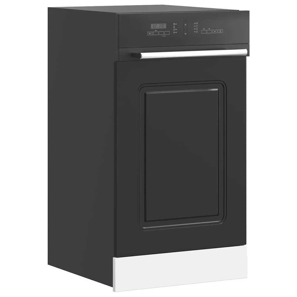 vidaXL Dishwasher Panel Kalmar Black 45x1.5x67 cm Engineered Wood