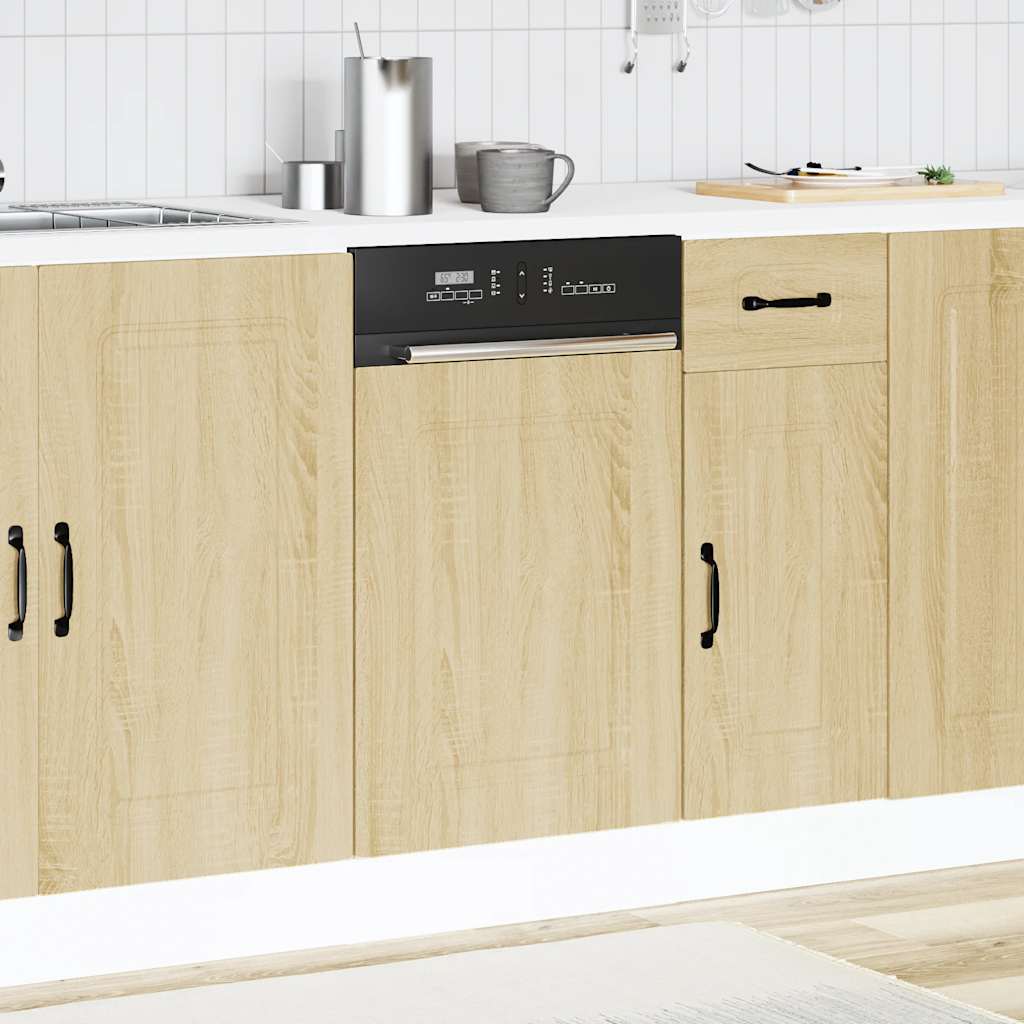 vidaXL Dishwasher Panel Kalmar Sonoma Oak 45x1.5x67 cm Engineered Wood