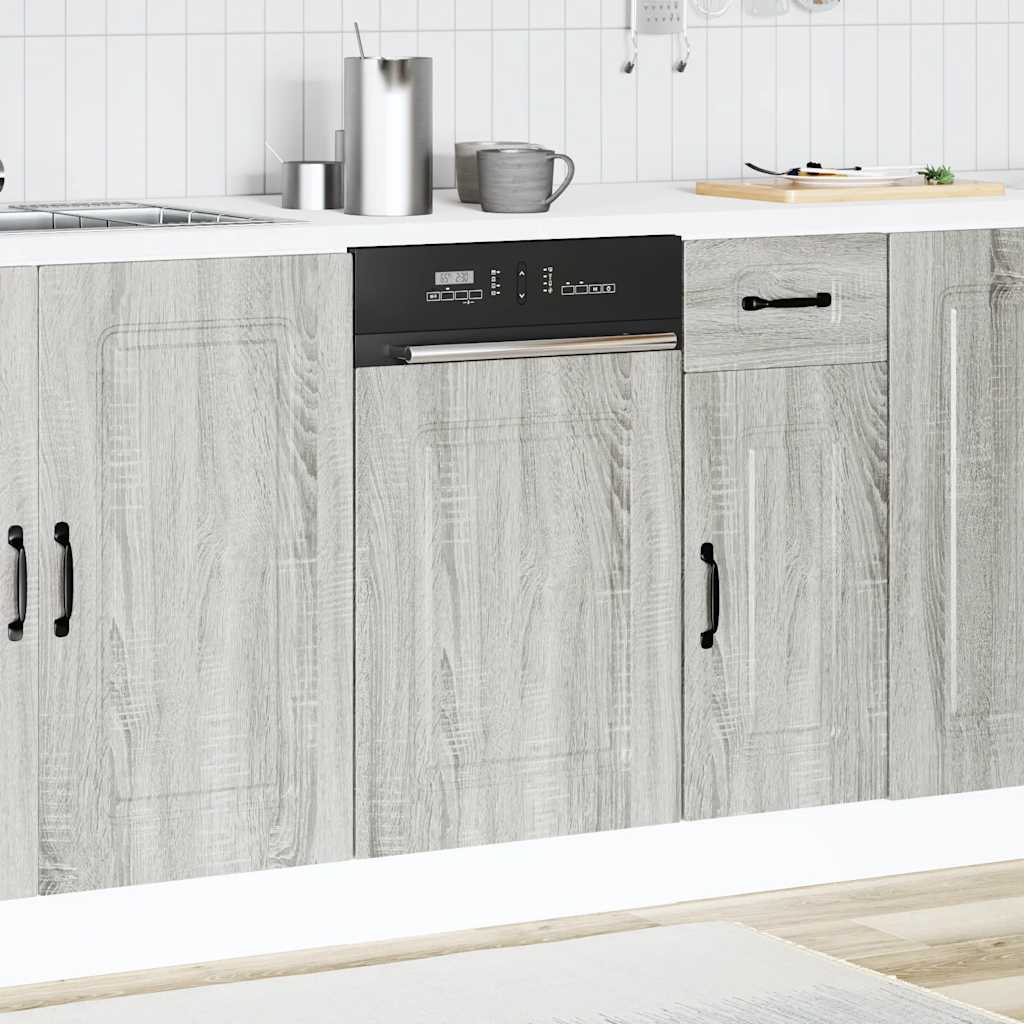 vidaXL Dishwasher Panel Kalmar Grey Sonoma 45x1.5x67 cm Engineered Wood