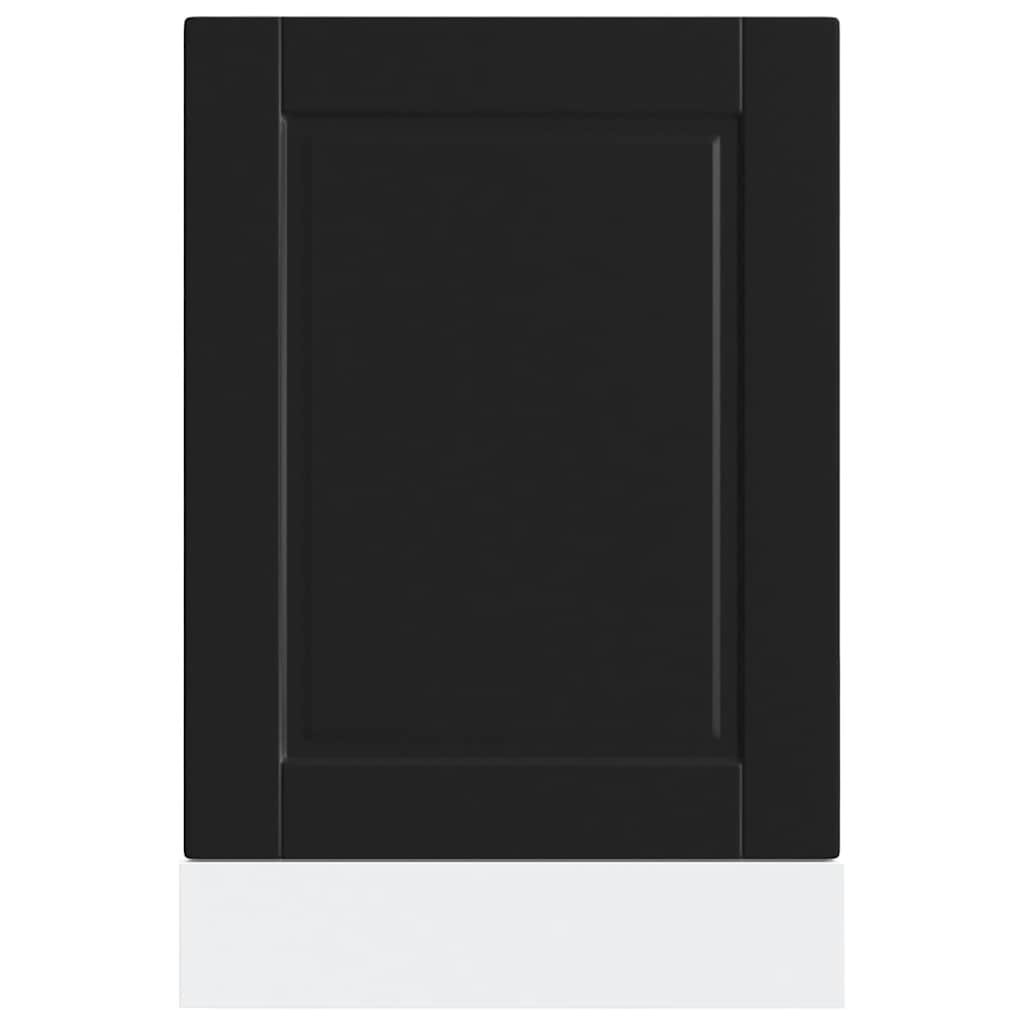 vidaXL Dishwasher Panel Porto Black 45x1,5x67 cm Engineered Wood