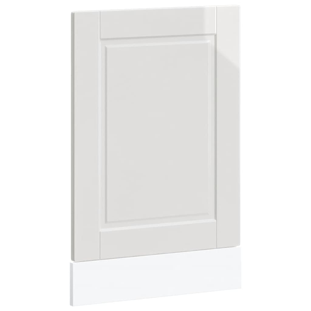 vidaXL Dishwasher Panel Porto High Gloss White 45x1,5x67 cm Engineered Wood