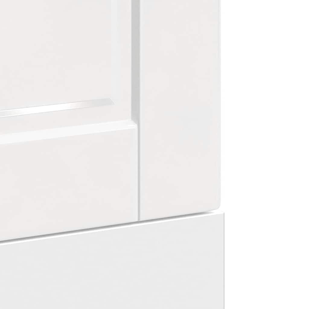 vidaXL Dishwasher Panel Porto High Gloss White 45x1,5x67 cm Engineered Wood