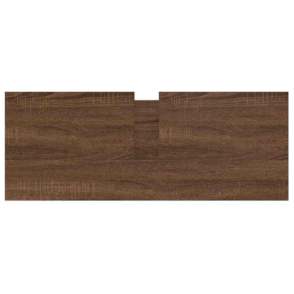 vidaXL Bathroom Basin Cabinet with Drawers Brown Oak 90x34.5x60 cm