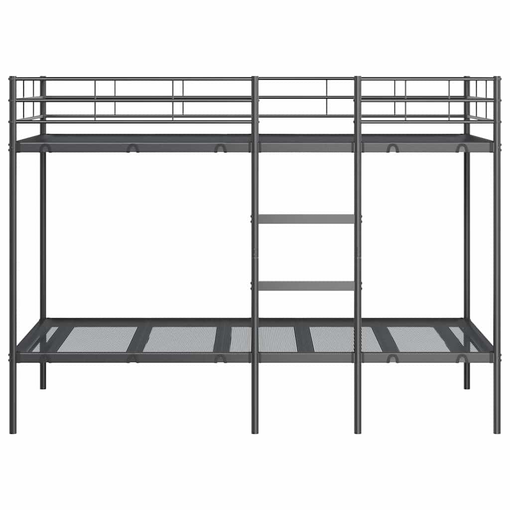 vidaXL Bunk Bed without Mattress Black 100x190 cm Steel