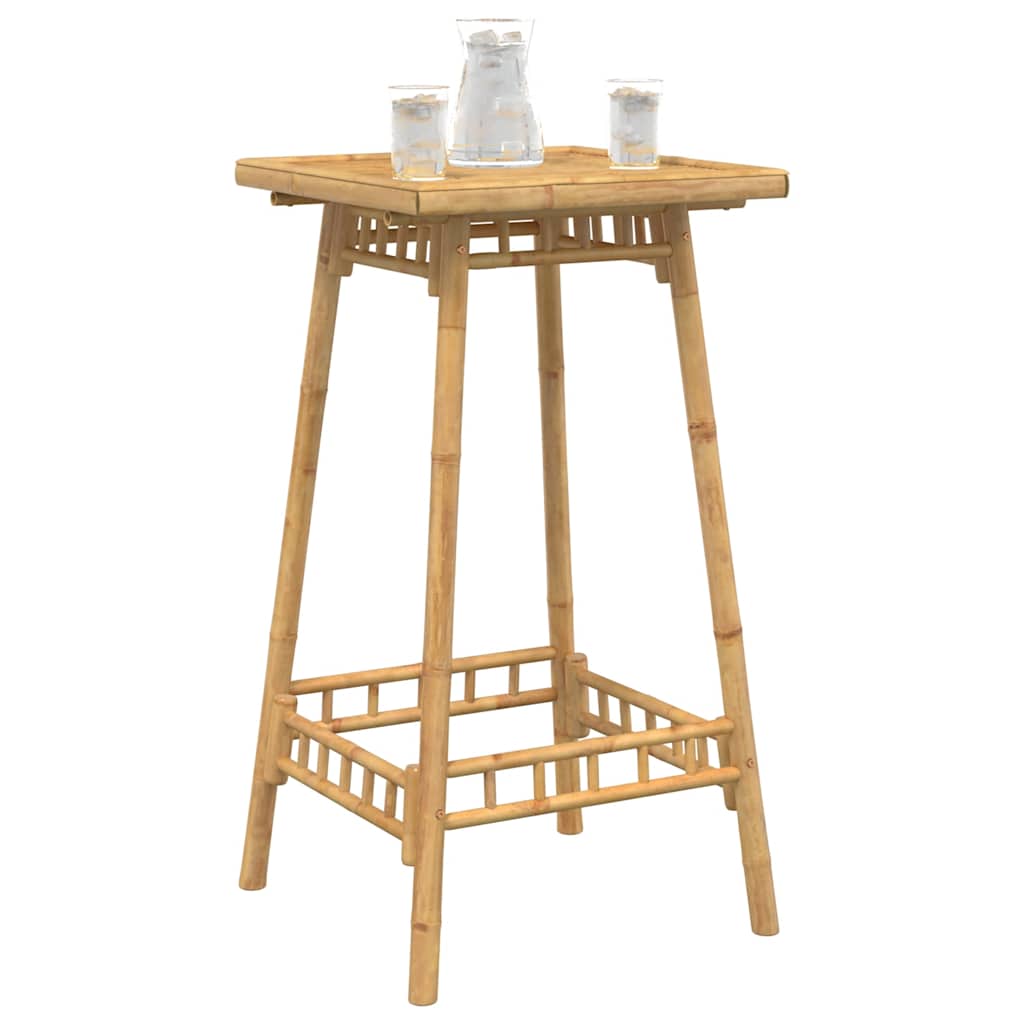 vidaXL Outdoor Bar Table Square 55x55x100 cm Bamboo