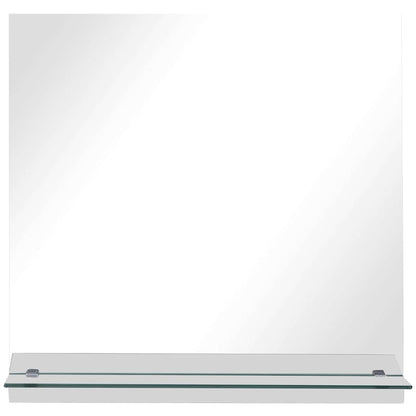 vidaXL Wall Mirror with Shelf 30x30 cm Tempered Glass