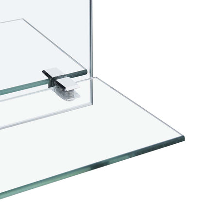 vidaXL Wall Mirror with Shelf 30x30 cm Tempered Glass