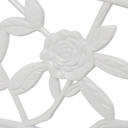 vidaXL Garden Bench 100 cm Cast Aluminium White