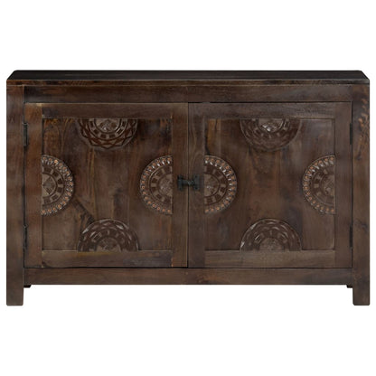vidaXL Sideboard with Carved Design 110x35x70 cm Solid Mango Wood