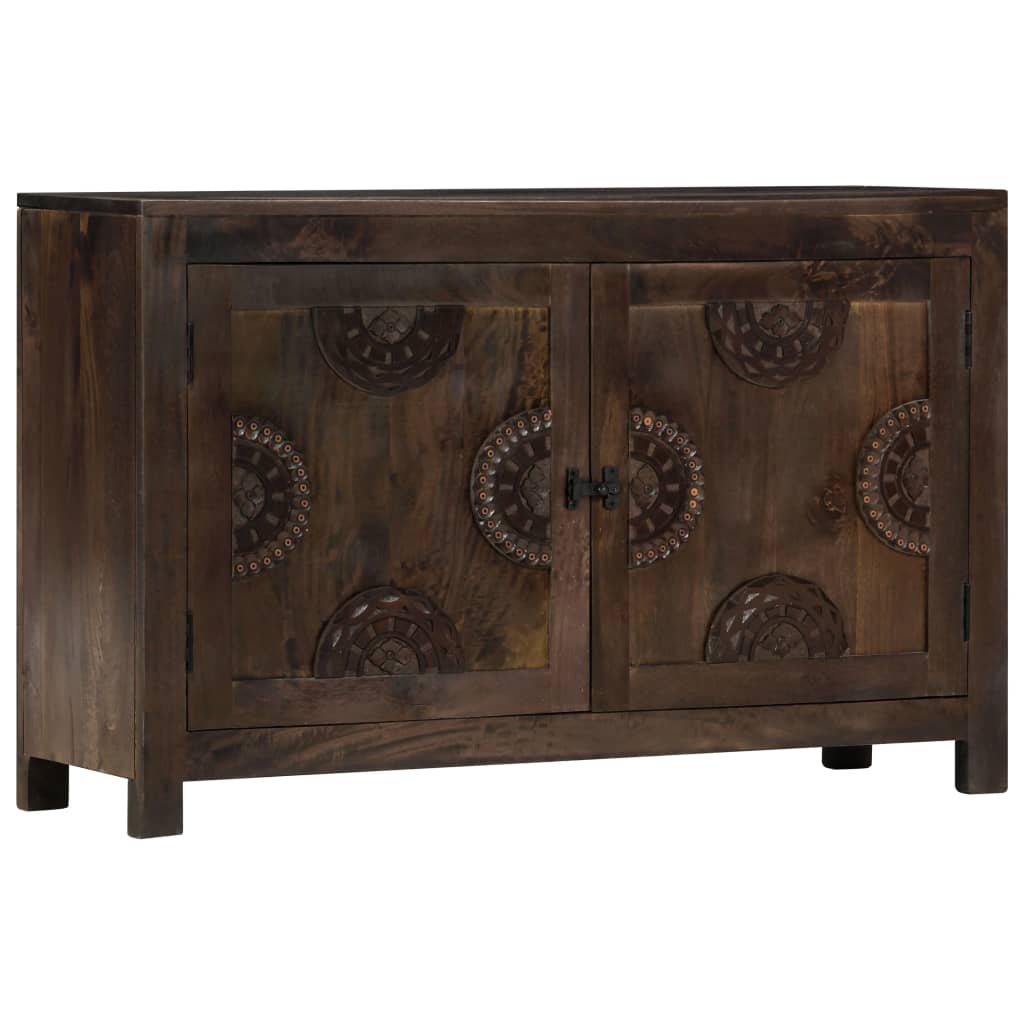 vidaXL Sideboard with Carved Design 110x35x70 cm Solid Mango Wood