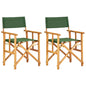 vidaXL Director's Chairs 2 pcs Solid Acacia Wood Green
