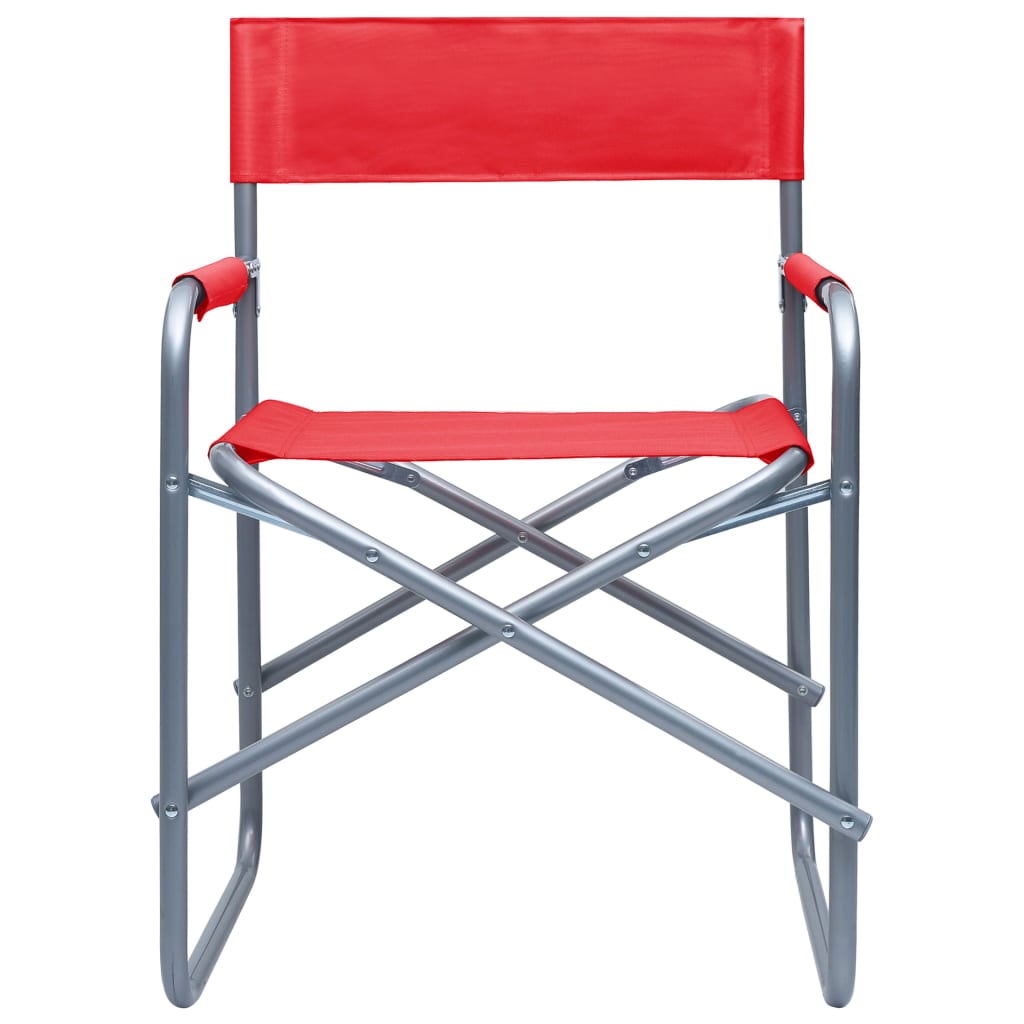 vidaXL Director's Chairs 2 pcs Steel Red