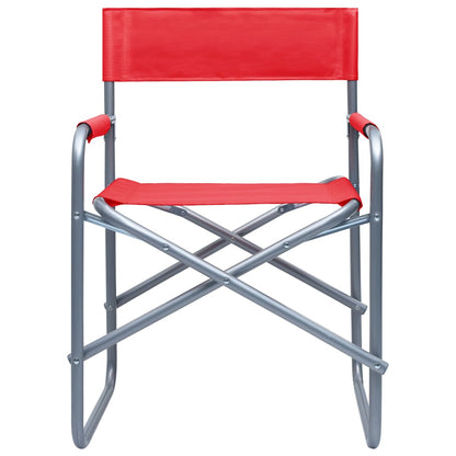 vidaXL Director's Chairs 2 pcs Steel Red