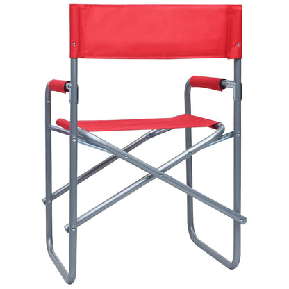 vidaXL Director's Chairs 2 pcs Steel Red