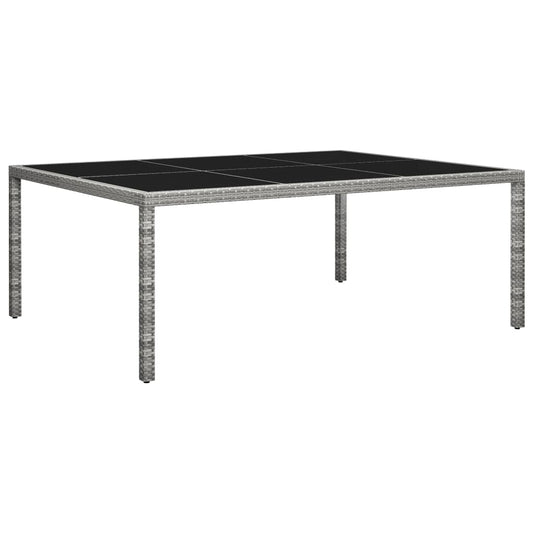vidaXL Outdoor Dining Table Grey 200x150x74 cm Poly Rattan